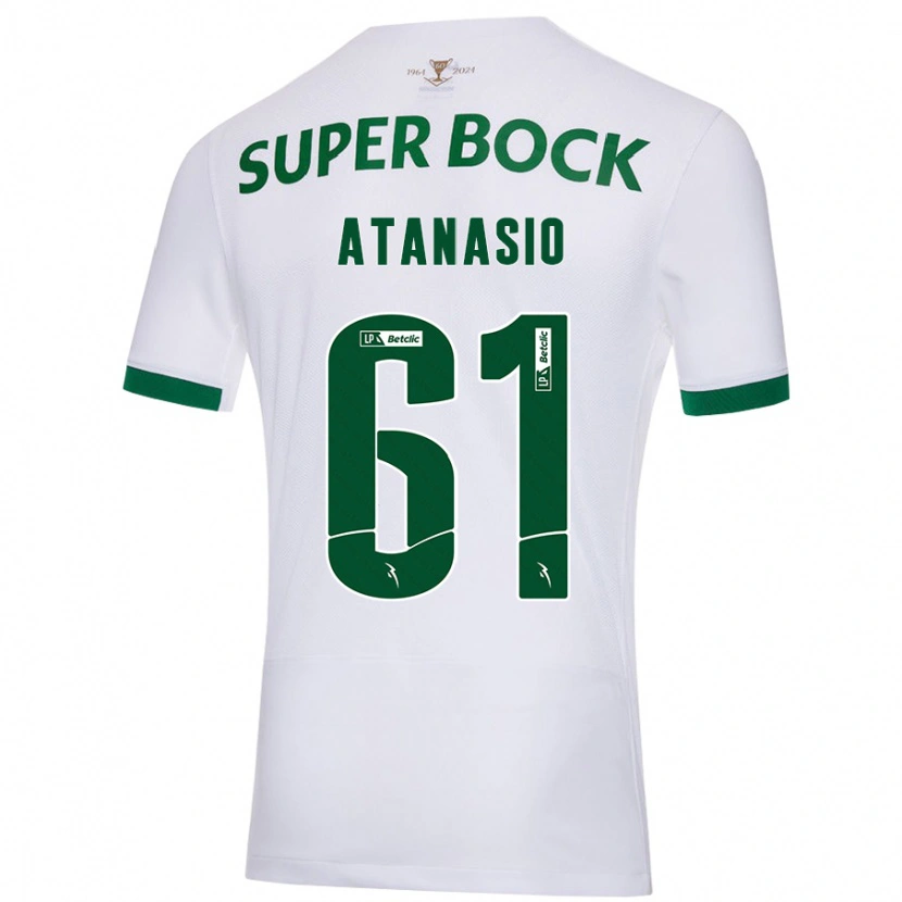 Danxen Heren Atanásio #61 Wit Groen Uitshirt Uittenue 2024/25 T-Shirt