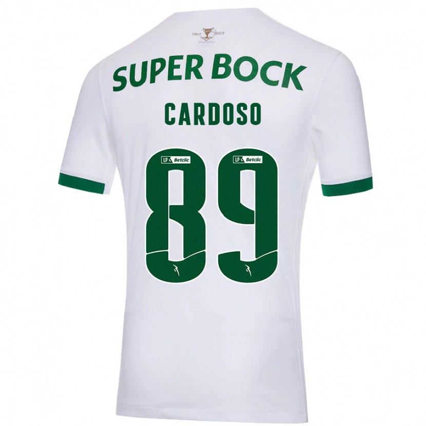 Danxen Heren Nilton Cardoso #89 Wit Groen Uitshirt Uittenue 2024/25 T-Shirt