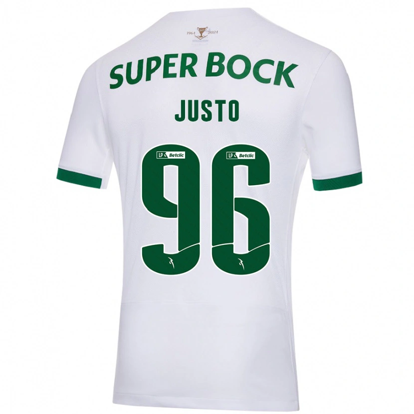 Danxen Heren Samuel Justo #96 Wit Groen Uitshirt Uittenue 2024/25 T-Shirt