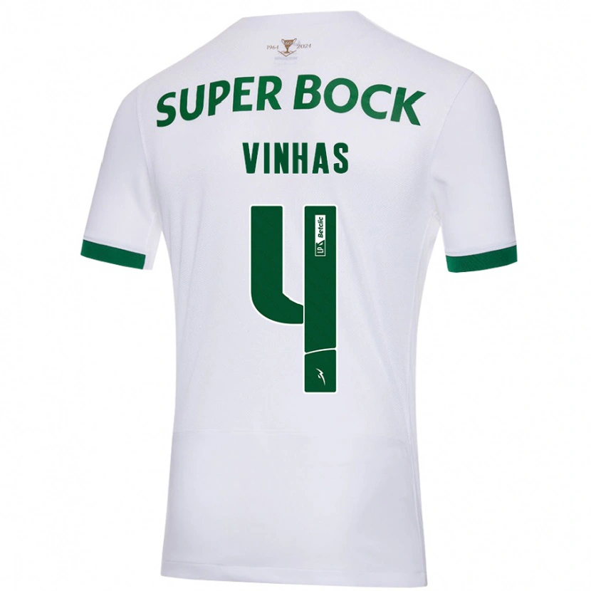 Danxen Heren Gabriela Vinhas #4 Wit Groen Uitshirt Uittenue 2024/25 T-Shirt