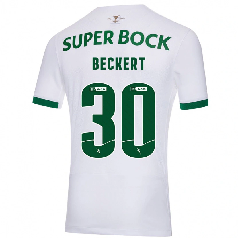 Danxen Heren Carolina Beckert #30 Wit Groen Uitshirt Uittenue 2024/25 T-Shirt