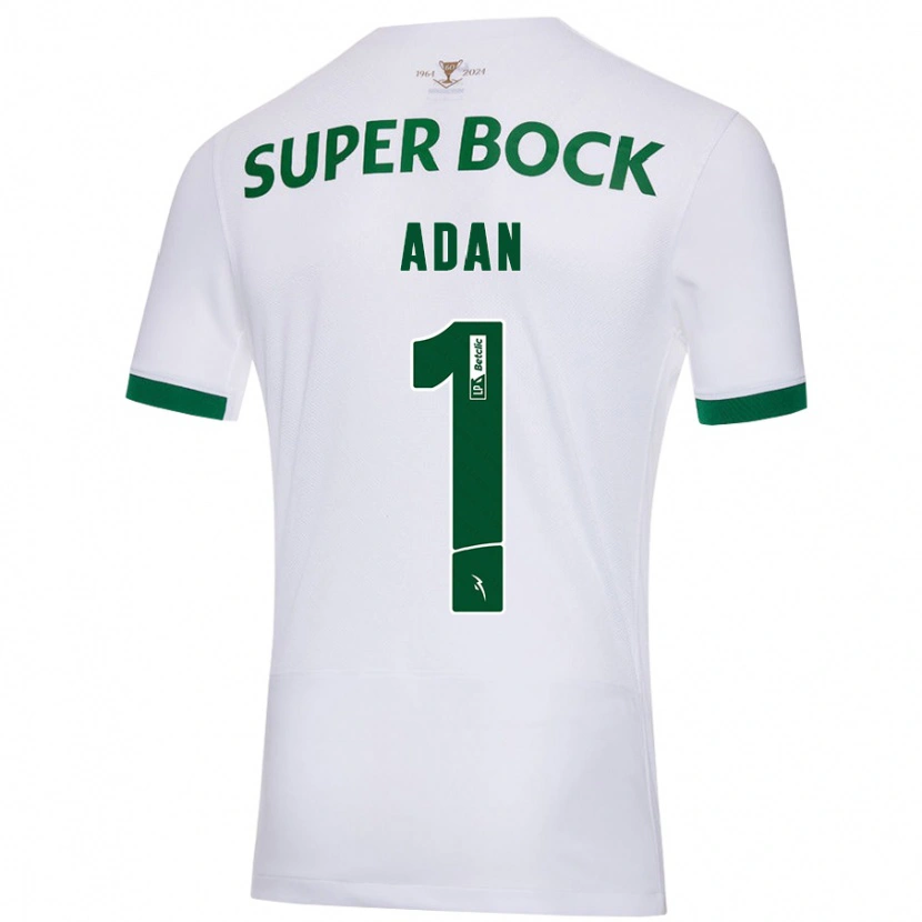 Danxen Heren Antonio Adán #1 Wit Groen Uitshirt Uittenue 2024/25 T-Shirt