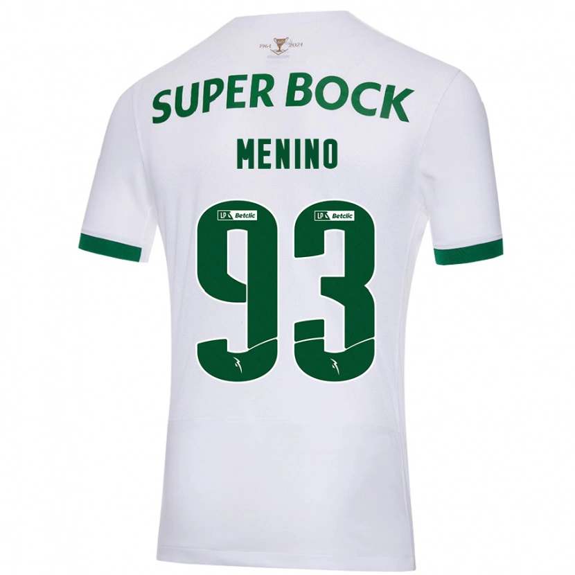 Danxen Heren Miguel Menino #93 Wit Groen Uitshirt Uittenue 2024/25 T-Shirt