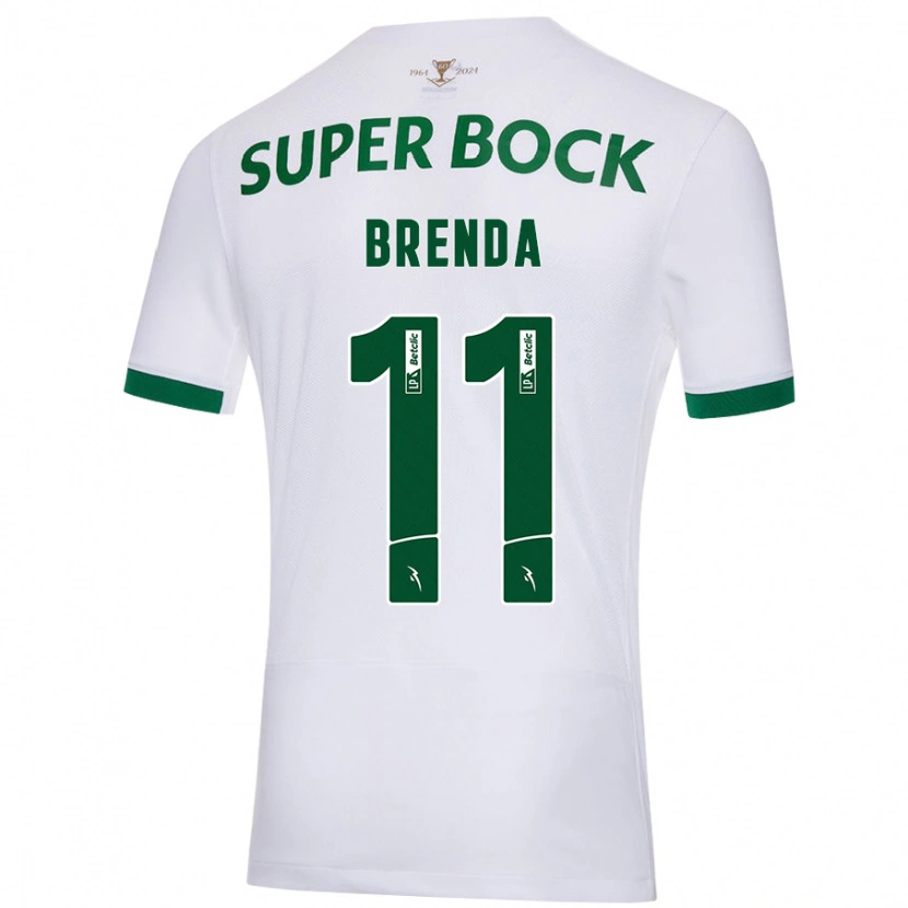 Danxen Heren Brenda Pérez Soler #11 Wit Groen Uitshirt Uittenue 2024/25 T-Shirt