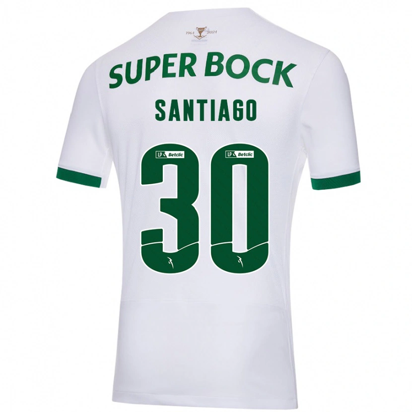 Danxen Heren Carolina Santiago #30 Wit Groen Uitshirt Uittenue 2024/25 T-Shirt