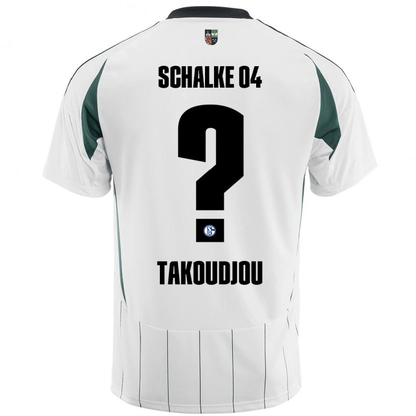 Danxen Heren Alan Takoudjou #0 Wit Groen Uitshirt Uittenue 2024/25 T-Shirt