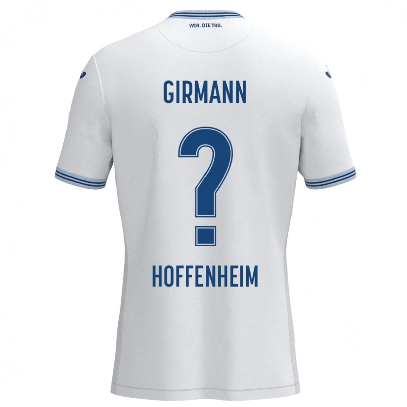 Danxen Heren David Girmann #0 Wit Blauw Uitshirt Uittenue 2024/25 T-Shirt