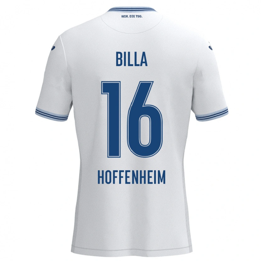 Danxen Heren Nicole Billa #16 Wit Blauw Uitshirt Uittenue 2024/25 T-Shirt