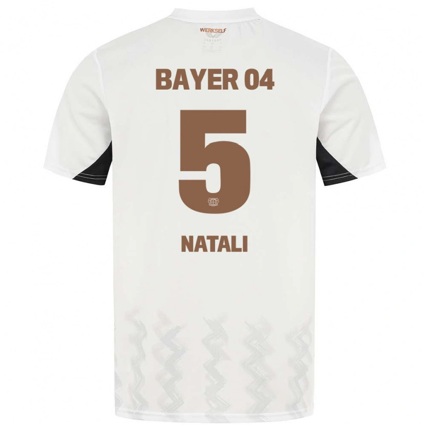 Danxen Heren Andrea Natali #5 Wit Zwart Uitshirt Uittenue 2024/25 T-Shirt