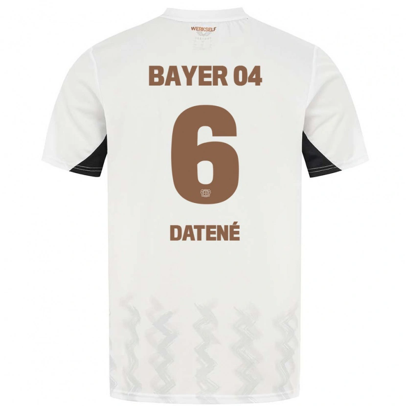 Danxen Heren Elia Datené #6 Wit Zwart Uitshirt Uittenue 2024/25 T-Shirt