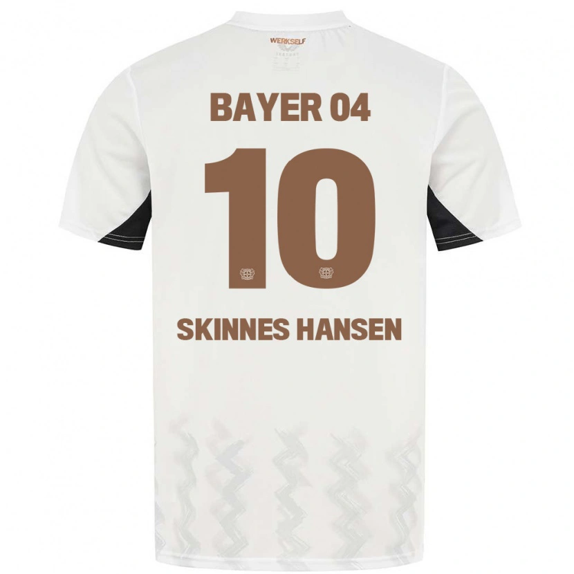 Danxen Heren Synne Skinnes Hansen #10 Wit Zwart Uitshirt Uittenue 2024/25 T-Shirt