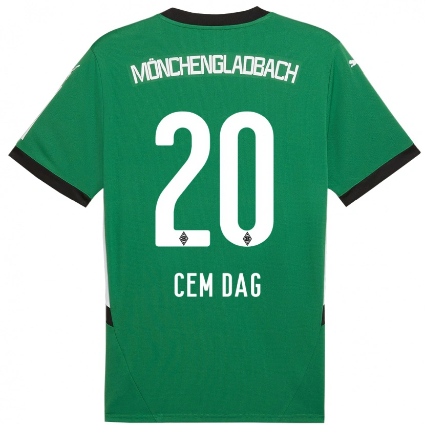 Danxen Heren Cem Dag #20 Groen Wit Uitshirt Uittenue 2024/25 T-Shirt