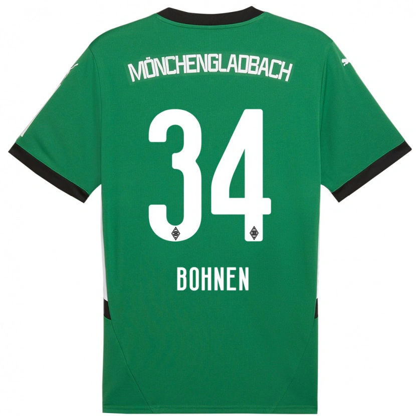 Danxen Heren Bohnen #34 Groen Wit Uitshirt Uittenue 2024/25 T-Shirt