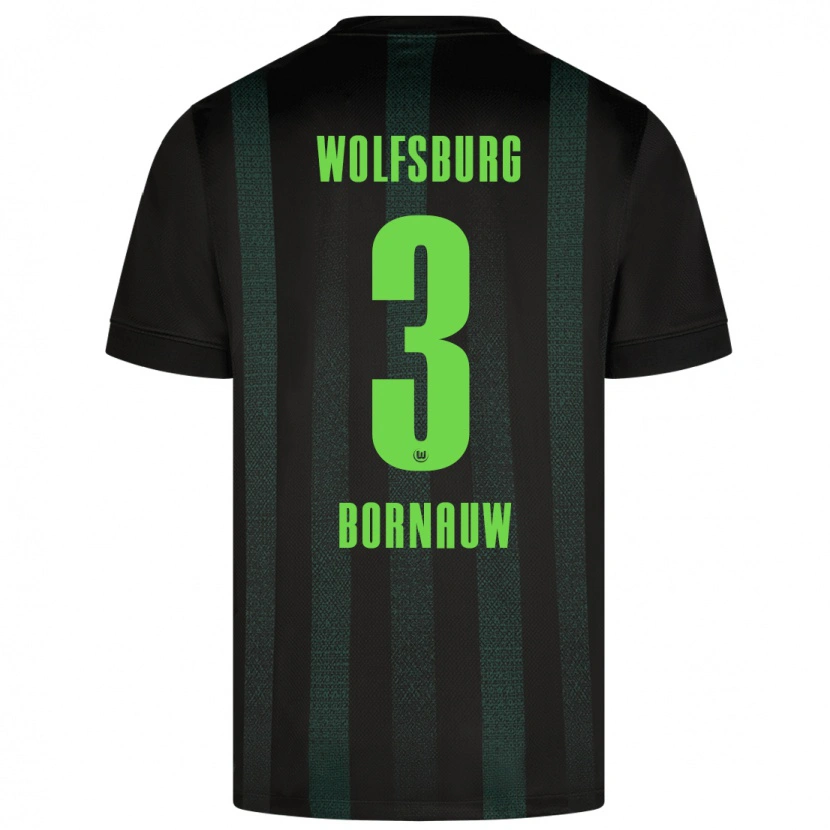 Danxen Heren Sebastiaan Bornauw #3 Donkergroen Uitshirt Uittenue 2024/25 T-Shirt