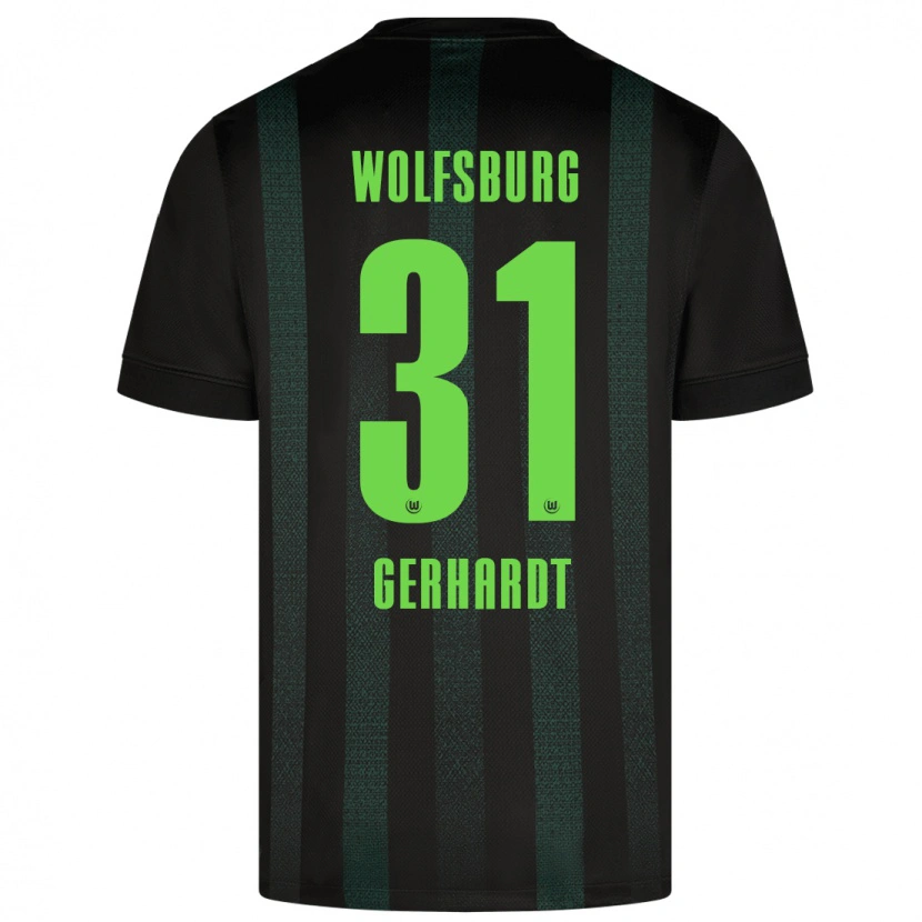 Danxen Heren Yannick Gerhardt #31 Donkergroen Uitshirt Uittenue 2024/25 T-Shirt