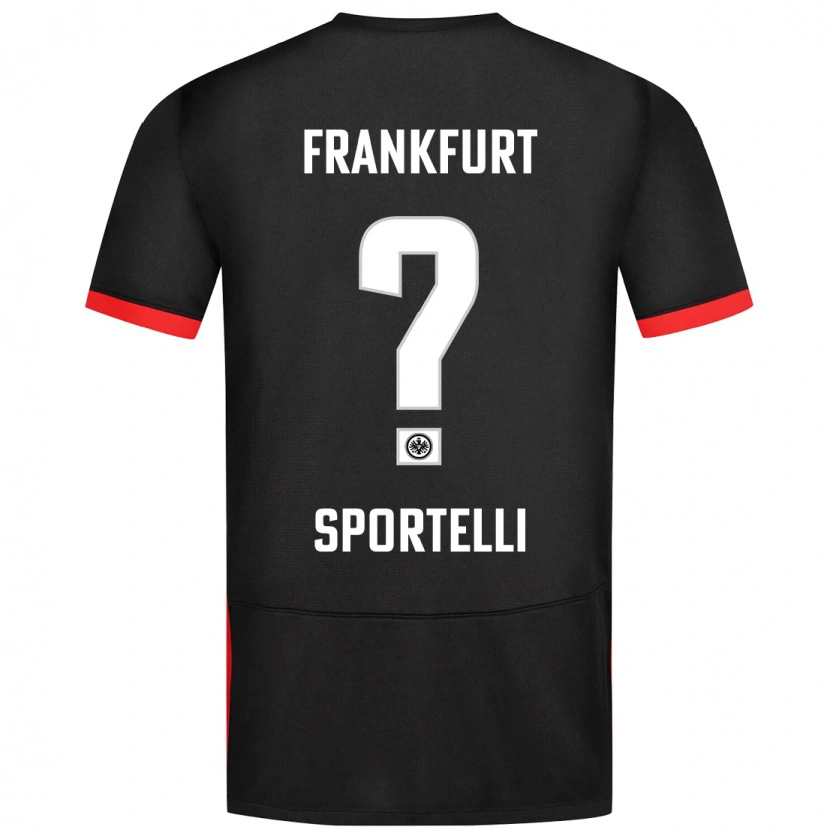 Danxen Heren Flavio Sportelli #0 Zwart Uitshirt Uittenue 2024/25 T-Shirt