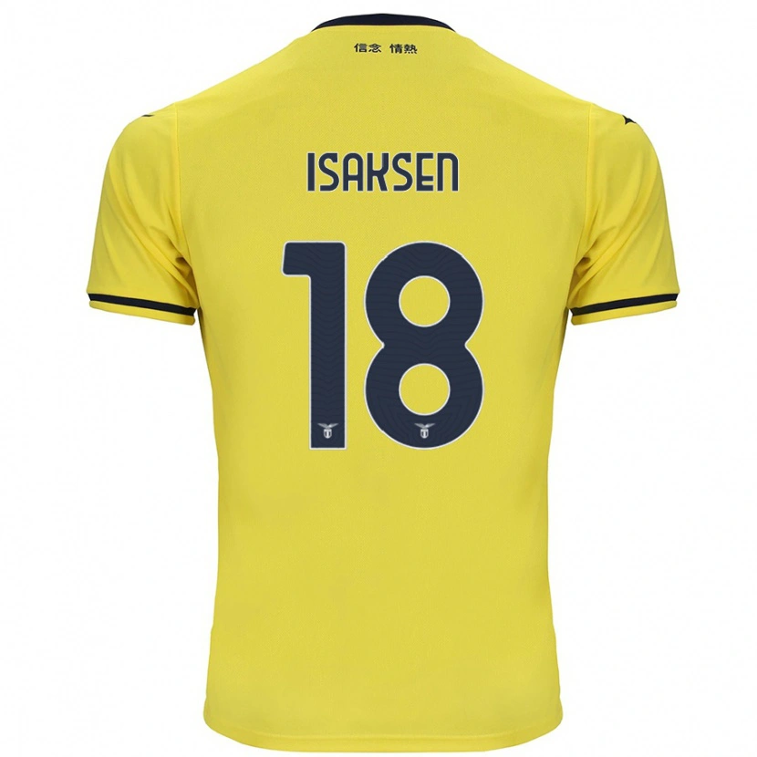 Danxen Heren Gustav Isaksen #18 Geel Uitshirt Uittenue 2024/25 T-Shirt