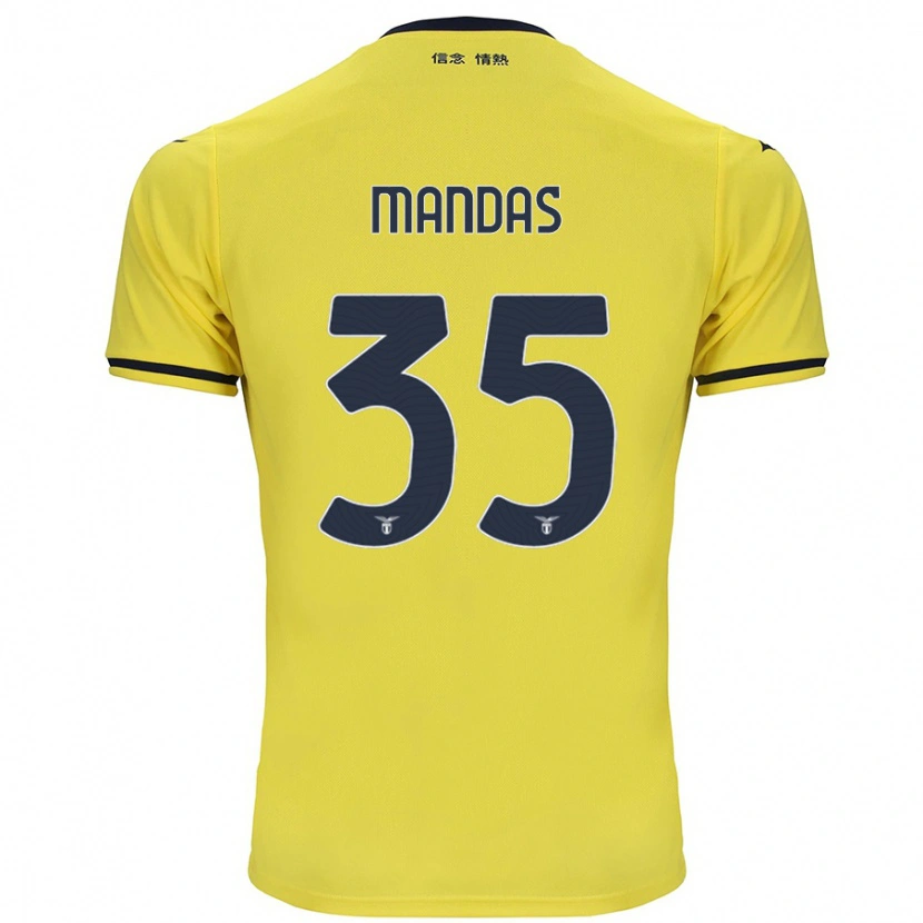 Danxen Heren Christos Mandas #35 Geel Uitshirt Uittenue 2024/25 T-Shirt