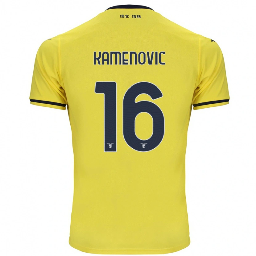 Danxen Heren Dimitrije Kamenović #16 Geel Uitshirt Uittenue 2024/25 T-Shirt