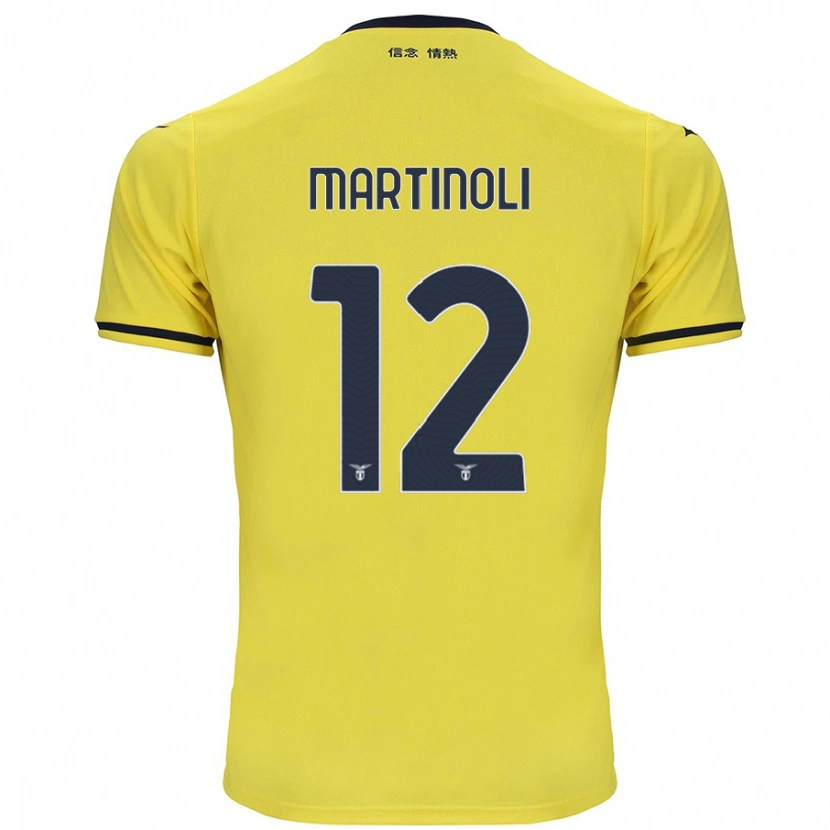 Danxen Heren Elettra Martinoli #12 Geel Uitshirt Uittenue 2024/25 T-Shirt