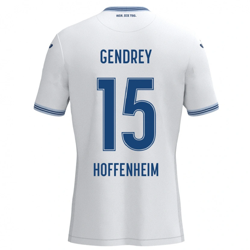 Danxen Heren Valentin Gendrey #15 Wit Zwart Uitshirt Uittenue 2024/25 T-Shirt