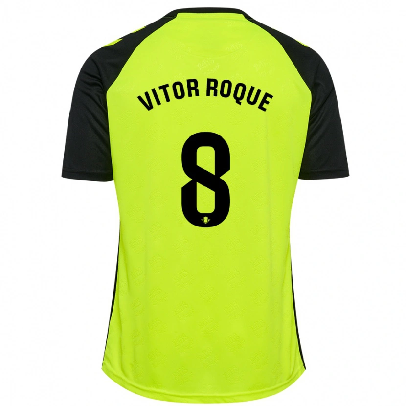 Danxen Dames Vitor Roque #8 Zwart Rood Uitshirt Uittenue 2024/25 T-Shirt