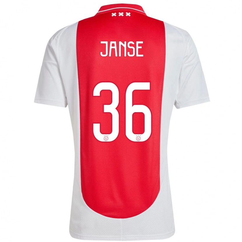 Danxen Dames Dies Janse #36 Rood Wit Thuisshirt Thuistenue 2024/25 T-Shirt