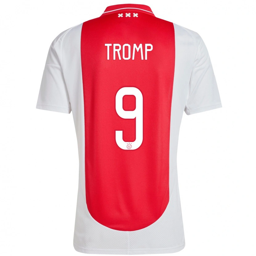 Danxen Dames Nikita Tromp #9 Rood Wit Thuisshirt Thuistenue 2024/25 T-Shirt