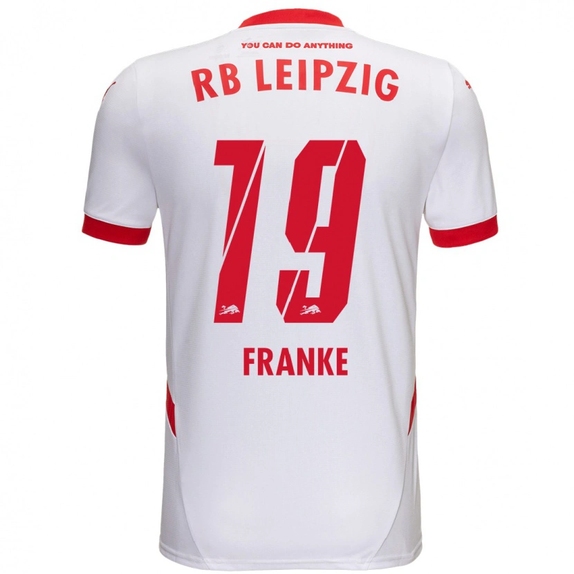 Danxen Dames Lenny Franke #19 Wit Rood Thuisshirt Thuistenue 2024/25 T-Shirt