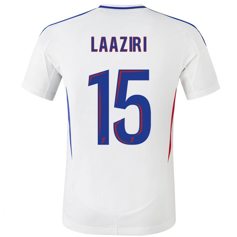 Danxen Dames Achraf Laâziri #15 Wit Blauw Thuisshirt Thuistenue 2024/25 T-Shirt