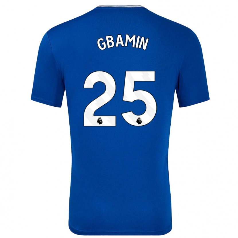 Danxen Dames Jean-Philippe Gbamin #25 Blauw Met Thuisshirt Thuistenue 2024/25 T-Shirt