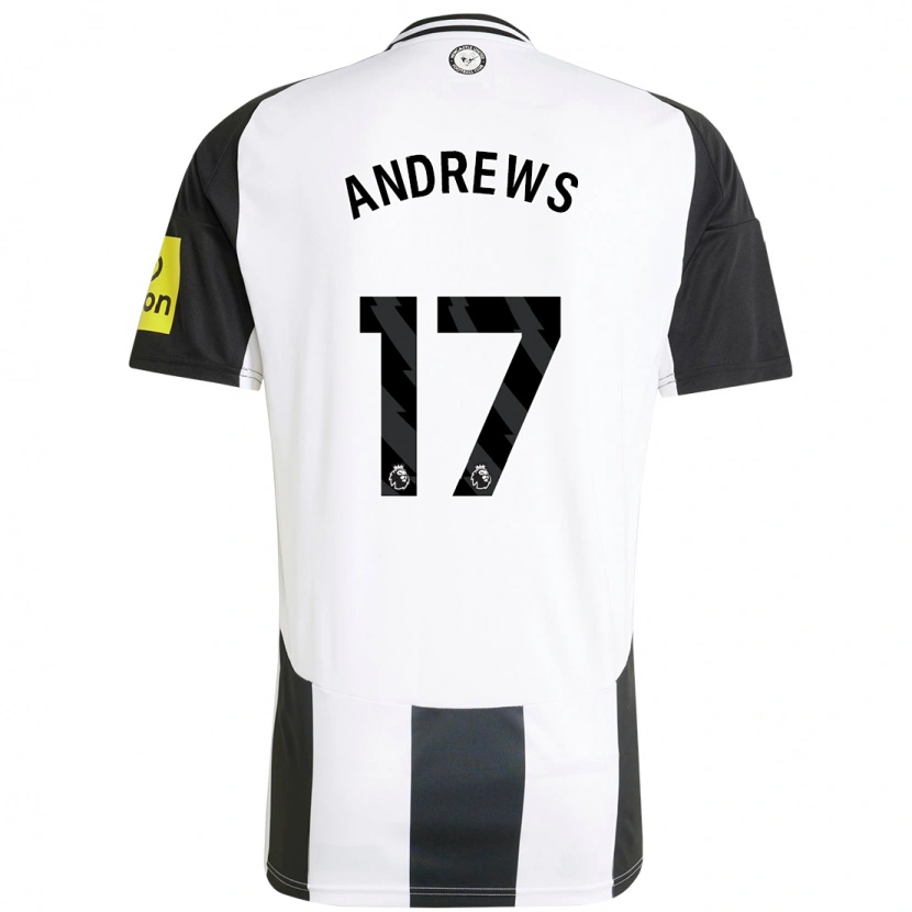 Danxen Dames Amy Andrews #17 Wit Zwart Thuisshirt Thuistenue 2024/25 T-Shirt