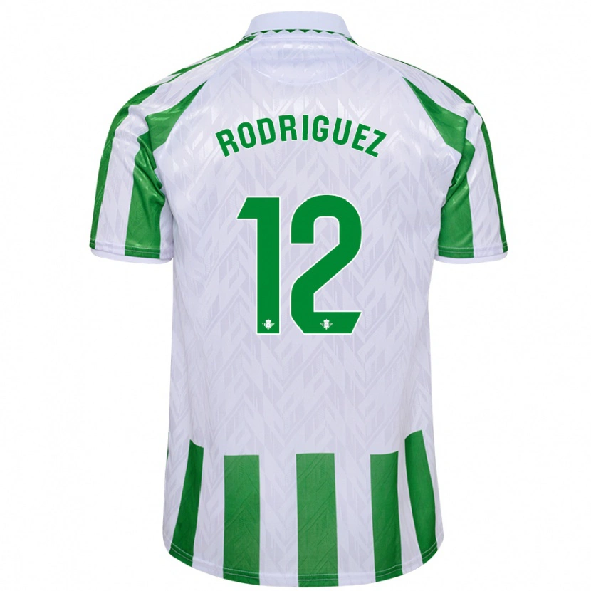 Danxen Dames Ricardo Rodríguez #12 Groen Witte Strepen Thuisshirt Thuistenue 2024/25 T-Shirt