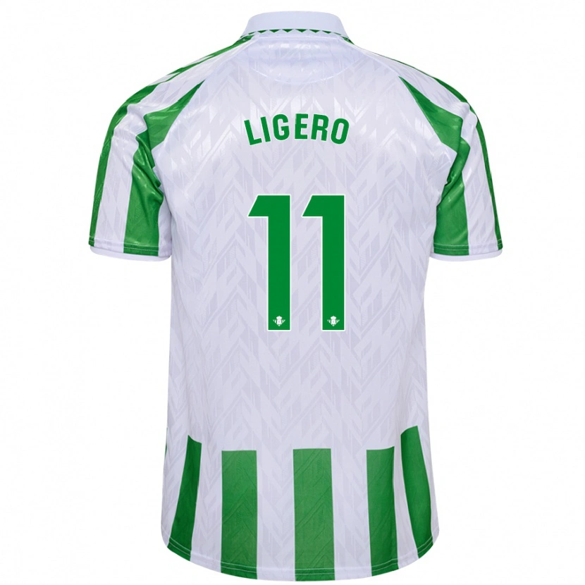 Danxen Dames Nuria Ligero #11 Groen Witte Strepen Thuisshirt Thuistenue 2024/25 T-Shirt