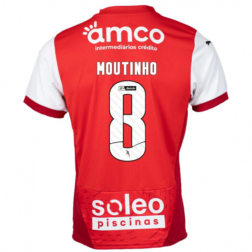 Danxen Dames João Moutinho #8 Rood Wit Thuisshirt Thuistenue 2024/25 T-Shirt