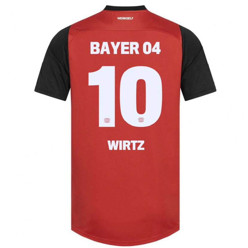 Danxen Dames Florian Wirtz #10 Rood Zwart Thuisshirt Thuistenue 2024/25 T-Shirt