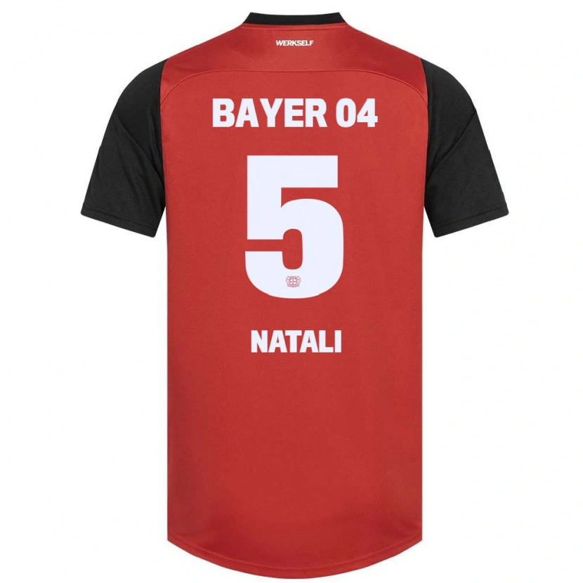 Danxen Dames Andrea Natali #5 Rood Zwart Thuisshirt Thuistenue 2024/25 T-Shirt