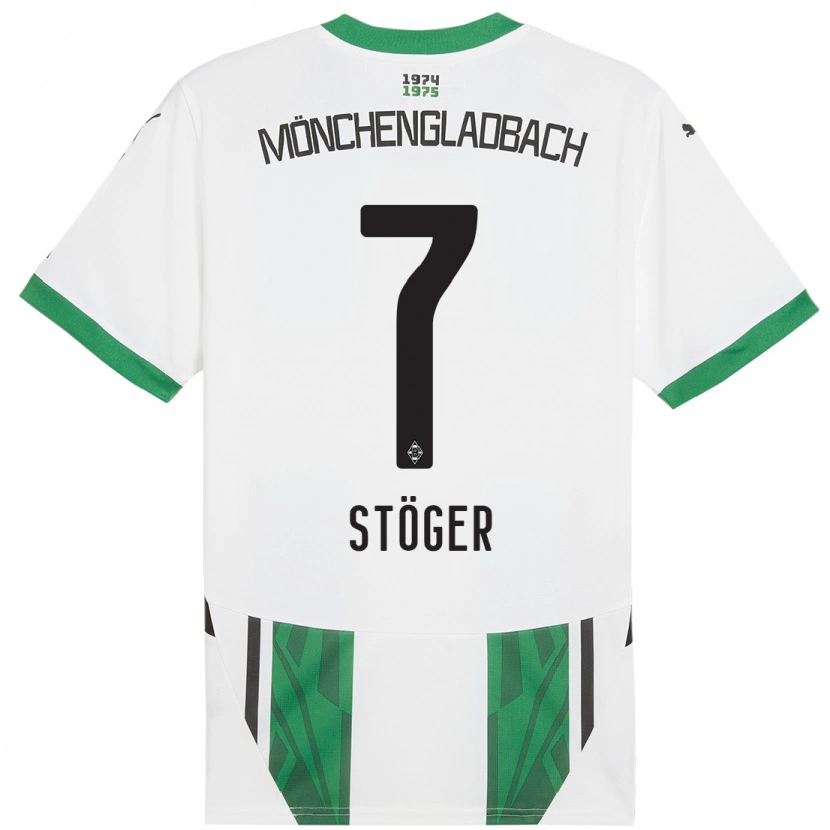 Danxen Dames Kevin Stöger #7 Wit Groen Thuisshirt Thuistenue 2024/25 T-Shirt