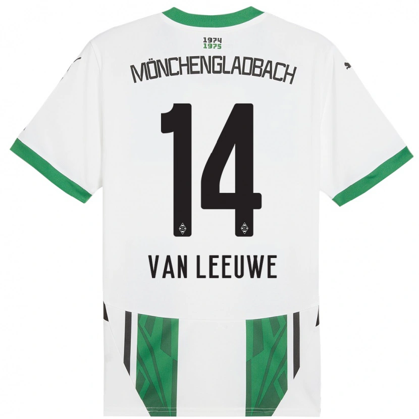 Danxen Dames Kyra Van Leeuwe #14 Wit Groen Thuisshirt Thuistenue 2024/25 T-Shirt