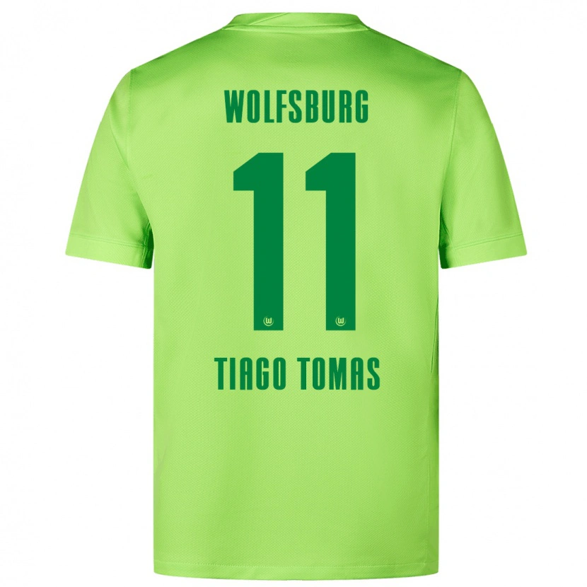 Danxen Dames Tiago Tomás #11 Fluorescerend Groen Thuisshirt Thuistenue 2024/25 T-Shirt