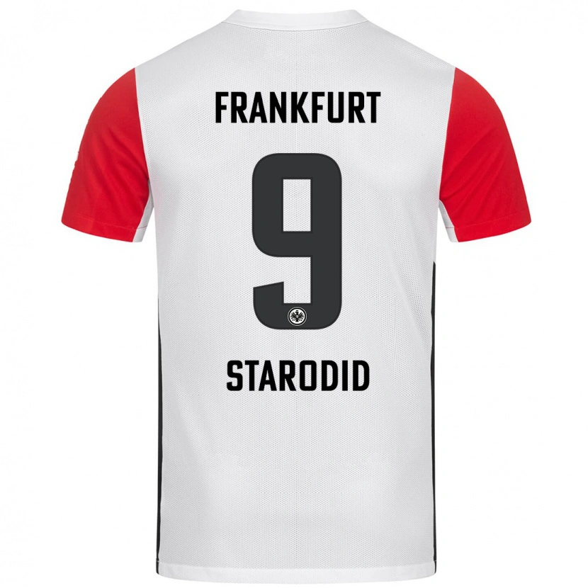 Danxen Dames Daniel Starodid #9 Wit Rood Thuisshirt Thuistenue 2024/25 T-Shirt