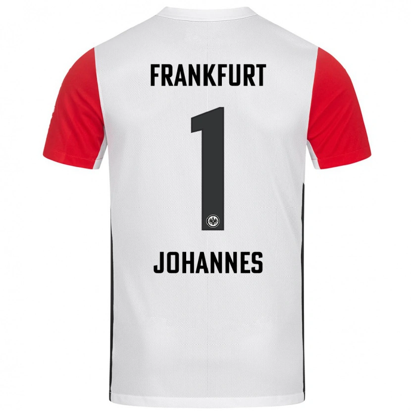 Danxen Dames Stina Johannes #1 Wit Rood Thuisshirt Thuistenue 2024/25 T-Shirt