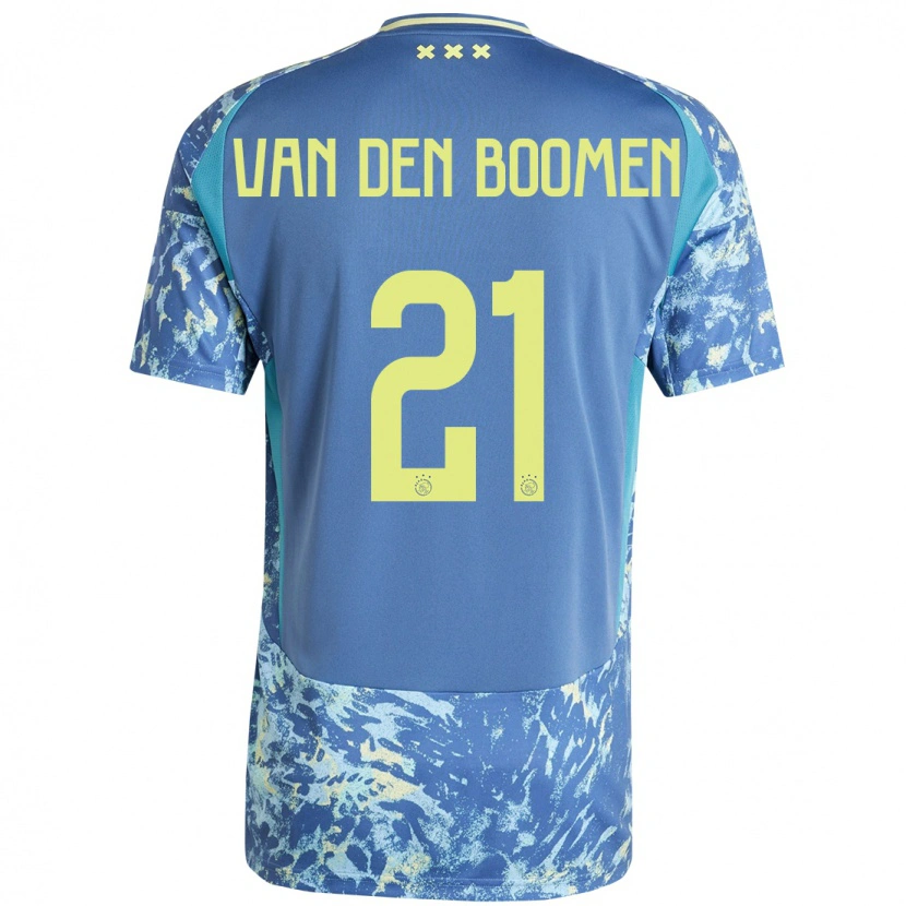 Danxen Dames Branco Van Den Boomen #21 Grijs Blauw Geel Uitshirt Uittenue 2024/25 T-Shirt