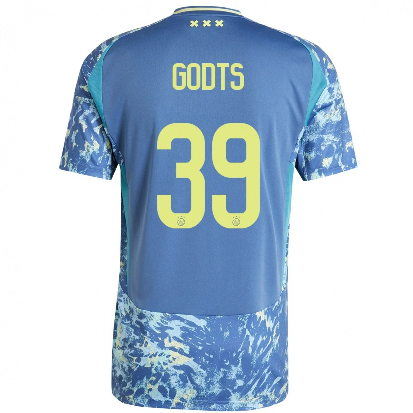 Danxen Dames Mika Godts #39 Grijs Blauw Geel Uitshirt Uittenue 2024/25 T-Shirt