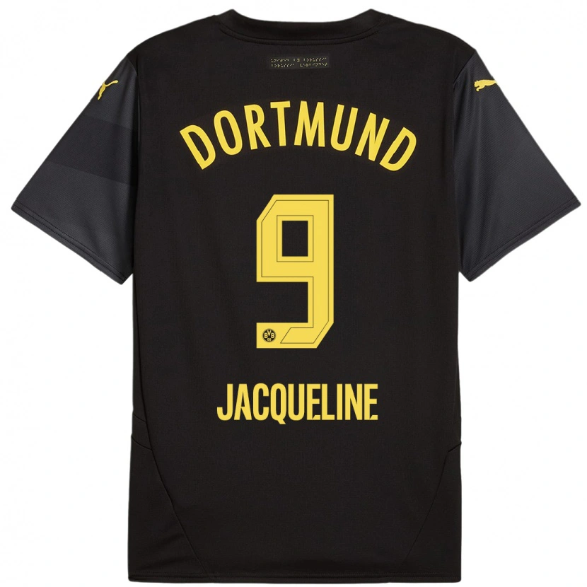 Danxen Dames Moreno Jacqueline #9 Zwart Geel Uitshirt Uittenue 2024/25 T-Shirt