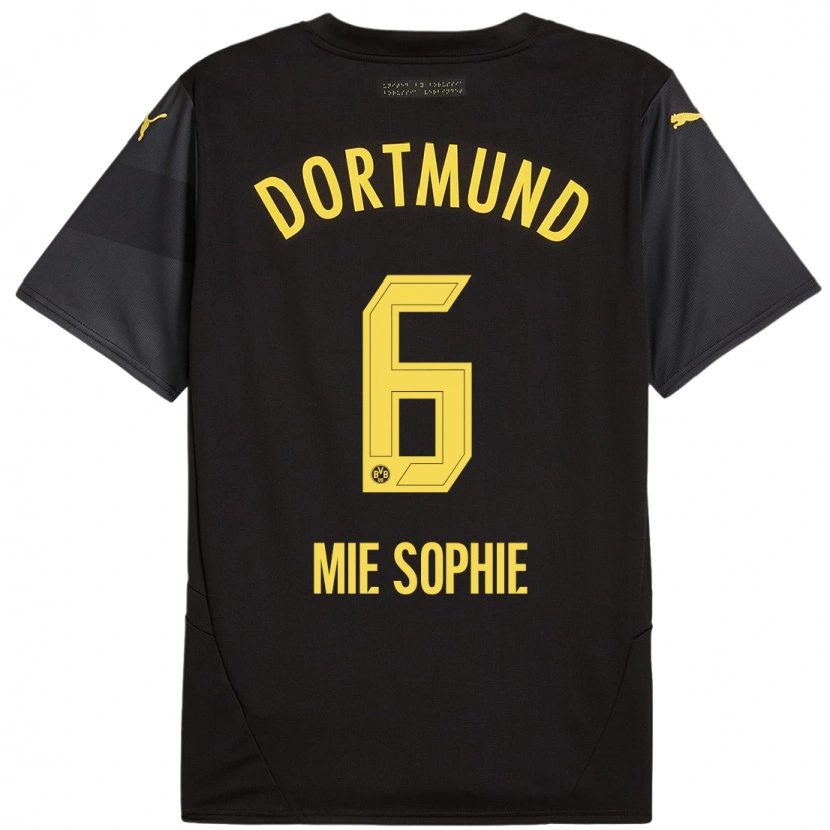 Danxen Dames Sando Mie Sophie #6 Zwart Geel Uitshirt Uittenue 2024/25 T-Shirt