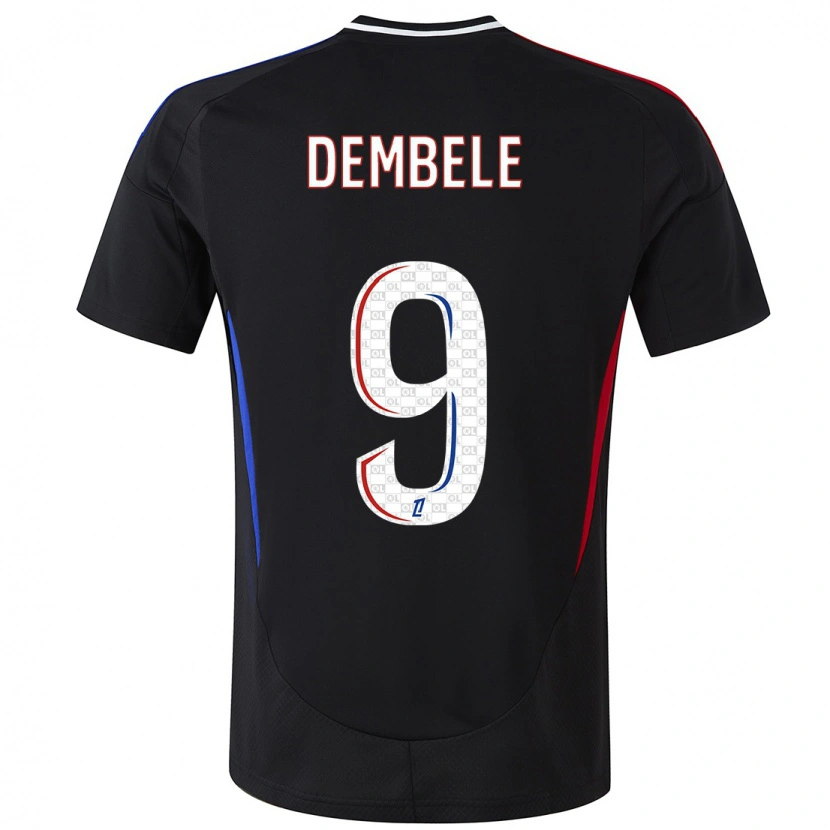 Danxen Dames Moussa Dembele #9 Zwart Uitshirt Uittenue 2024/25 T-Shirt