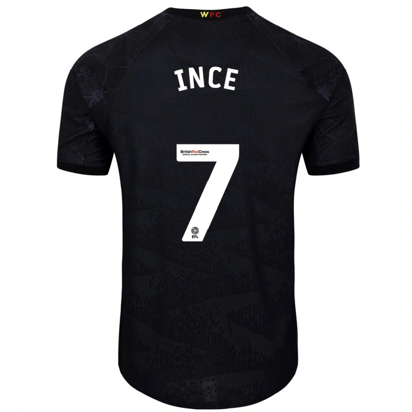 Danxen Dames Tom Ince #7 Zwart Wit Uitshirt Uittenue 2024/25 T-Shirt