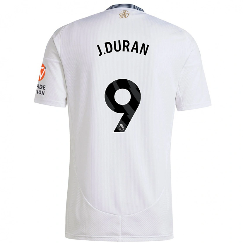 Danxen Dames Jhon Durán #9 Wit Uitshirt Uittenue 2024/25 T-Shirt