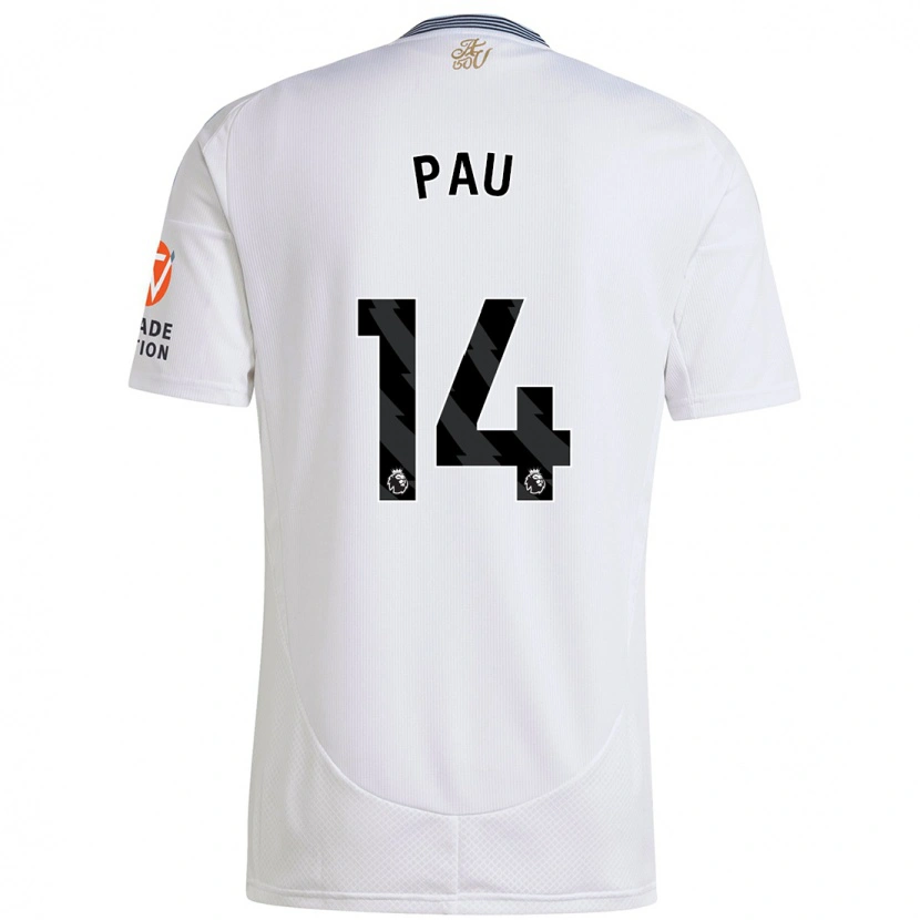 Danxen Dames Pau Torres #14 Wit Uitshirt Uittenue 2024/25 T-Shirt